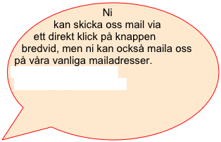 Ni kan skicka oss mail via ett direkt klick på knappen bredvid, men ni kan också maila oss på våra vanliga mailadresser.
janne@vagabondliv.se
lisbeth@vagabondliv.se
